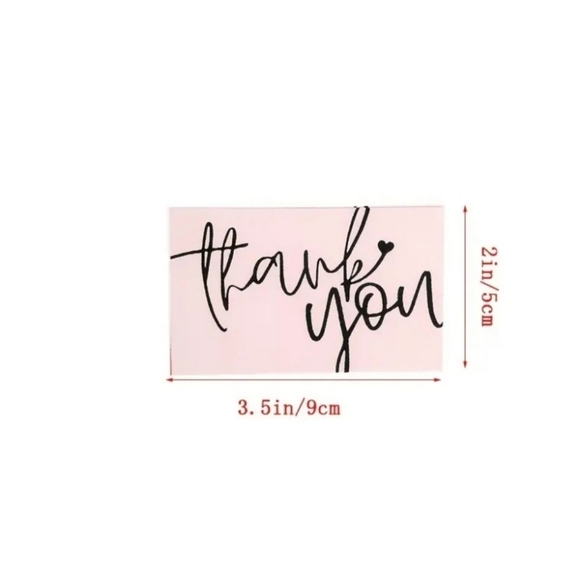 Bundle 20 Pack 10x13 Sangria Poly Mailers & 50 Pack Pink Thank You Cards - Picture 6 of 7